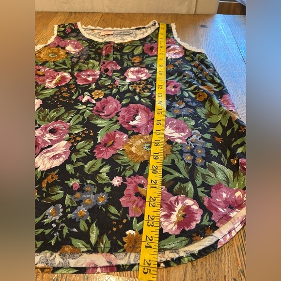 JESSICA SPORT vintage floral sleeveless top - L - Picture 3 of 8